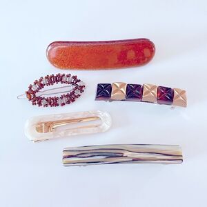 Vintage French Hair Barrettes Lot